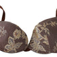 Elegant Brown Lace Two-Piece Swimsuit