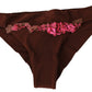 Chic Pink and Brown Two-Piece Swimsuit