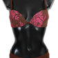 Chic Pink and Brown Two-Piece Swimsuit