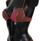 Chic Pink and Brown Two-Piece Swimsuit