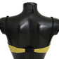 Chic Yellow Cotton Bra by Renowned Designer