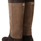 Chic Leather Knee-High Boots in Brown