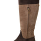 Chic Leather Knee-High Boots in Brown