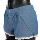 Chic Denim Blue Cotton Shorts