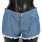 Chic Denim Blue Cotton Shorts