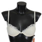 Elegant Silk Blend White Lace Bra