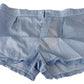 Chic Blue Lace Cotton Shorts Underwear