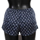 Italian Silk Lingerie Shorts in Serene Blue