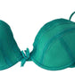 Luxurious Green Cotton Push Up Bra