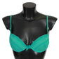 Luxurious Green Cotton Push Up Bra