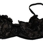 Sleek Black Mesh Balconcino Bra