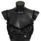 Sleek Black Mesh Balconcino Bra