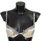 Silk Blend Push-Up Bra in Beige and Gray