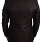 Black Bordeaux Floral Jacquard Blazer & Vest Set