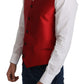 Ravishing Red Silk Formal Vest