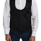 Elegant Black Silk Formal Vest