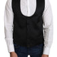 Elegant Black Silk Formal Vest