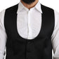 Elegant Black Silk Formal Vest