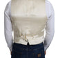Elegant Silk Formal Vest in Off-White Ivory