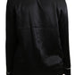 Elegant Silk Black Button-Up Blouse