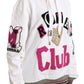 Elegant Cotton Hooded Pullover with Crystal Embellishments