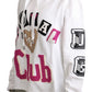 Elegant Cotton Hooded Pullover with Crystal Embellishments