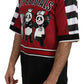 Panda Print Red Short Sleeve Luxury Tee
