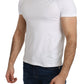 Chic White Cotton Beachwear Crewneck Tee
