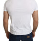 Chic White Cotton Beachwear Crewneck Tee