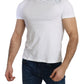 Chic White Cotton Beachwear Crewneck Tee