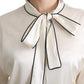 Elegant Scarfneck Silk Blend Blouse
