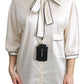 Elegant Scarfneck Silk Blend Blouse
