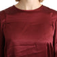 Elegant Silk Bordeaux Blouse