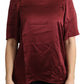 Elegant Silk Bordeaux Blouse