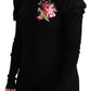 Elegant Floral Embroidered Wool Cardigan