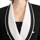 Chic Monochrome Wool Silk Blazer
