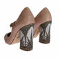 Exquisite Exotic Skin Block Heels Pumps