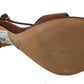 Elegant Brown Lizard Leather Sandals