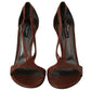 Elegant Brown Lizard Leather Sandals