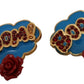 Chic Crystal & Brass Clip-on Earrings