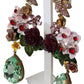 Elegant Floral Bouquet Clip-on Earrings