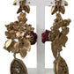 Elegant Floral Bouquet Clip-on Earrings