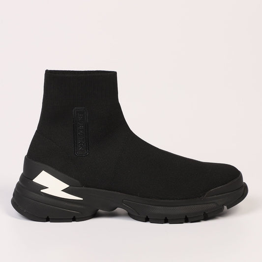 Black Textile Men Sneaker