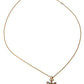 Gold-Toned Crystal Cat Charm Necklace