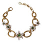 Luxe Floral Charm Crystal Necklace