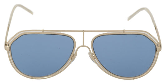 Elegant Gold Blue Men's Designer Sunglasses