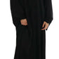 Elegant Black Lace Cape Kaftan Dress