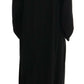 Elegant Black Lace Cape Kaftan Dress