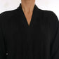 Elegant Black Lace Cape Kaftan Dress