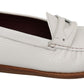 Elegant White Moccasin Slippers for the Discerning Gentleman